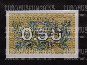 0,50 Talonas Banconota emessa dalla Lituania 1991