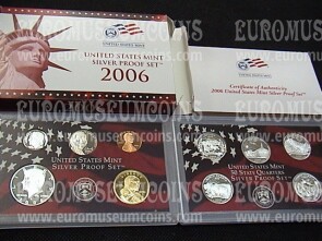 2006 Stati Uniti d' America set completo divisionali proof argento