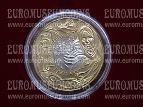 2016 San Marino 5 Euro FDC bimetallico Giubileo della Misericordia in astuccio moneyfloc rosso