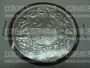 1946 Svizzera 2 Franchi  in argento