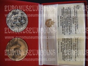 1990 San Marino visita Cossiga dittico medaglie