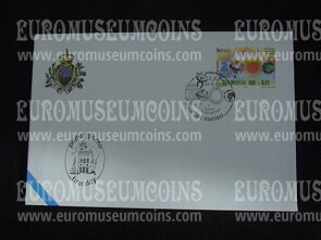 2000 San Marino Futuro dei Francobolli Busta primo giorno di emissione FDC