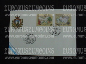 1992 San Marino Scoperta dell'America Busta primo giorno di emissione FDC