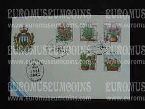 1992 San Marino Fiori e Piante Busta primo giorno di emissione FDC