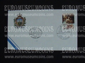 1990 San Marino Occupazione Alberoniana Busta primo giorno di emissione FDC