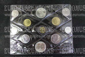 1985 Italia divisionale FDC con il 500 Lire e il 500 Lire Caravelle in argento in confezione ufficiale 11 monete