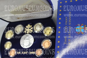 2002 Vaticano divisionale PROOF con medaglia in argento in COFANETTO ufficiale
