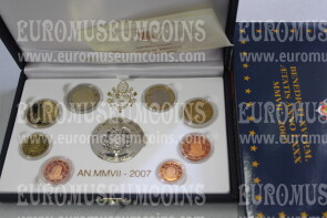 2007 Vaticano divisionale PROOF con medaglia in argento in COFANETTO ufficiale