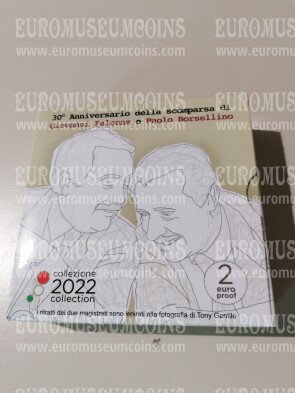 Italia 2022 Falcone e Borsellino 2 euro commemorativo Proof