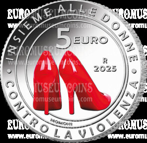 Italia 2025 Donne 5 euro commemorativo argento FDC