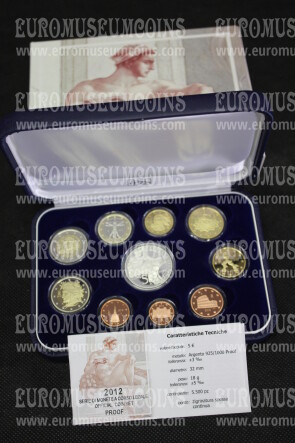 2012 Italia divisionale con 5 euro in argento PROOF in COFANETTO ufficiale