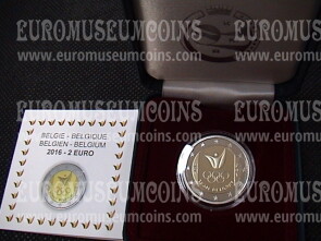 Belgio 2016 Olimpiadi di Rio 2 Euro commemorativo Proof
