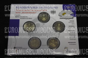 Germania 2015 Hessen 5 zecche 2 Euro commemorativi FDC