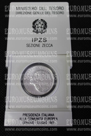 1985 Italia 500 Lire FDC Presidenza Europea argento in astuccio
