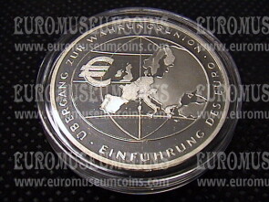 2002 Germania Introduzione Euro 10 Euro Proof in argento zecca F