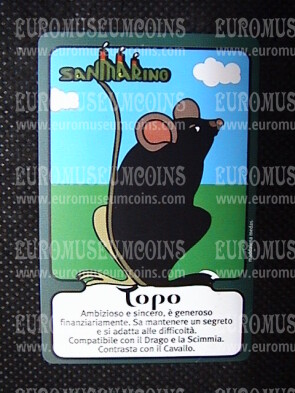 2001 San Marino Topo Telecarta da Lire 10000