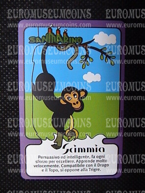 2001 San Marino Scimmia Telecarta da Lire 3000