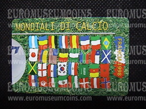 1998 San Marino Mondiali di Calcio Francia Telecarta Lire 2000