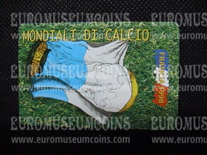 1998 San Marino Mondiali di Calcio Francia Telecarta Lire 10000