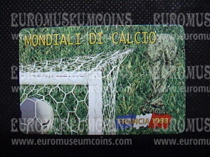 1998 San Marino Mondiali di Calcio Francia Telecarta Lire 5000