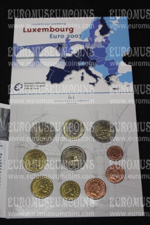 2007 Lussemburgo divisionale FDC con i 2 euro commemorativi in confezione ufficiale