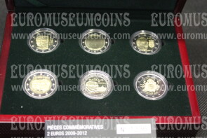 Lussemburgo 2009 - 2012 2 euro commemorativi PROOF in confezione ufficiale