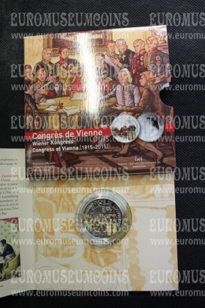 2015 Lussemburgo Congresso di Vienna 5 Euro Proof in Argento