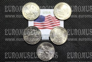 2012 USA quarti di $ parchi monete UNC